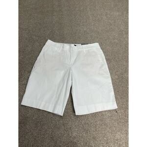 NWT Preppy Capsule Career Tailored Office Talbots Perfect Short White 6P Bermuda